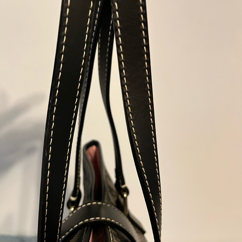 Dooney & Bourke Black Logo Shoulder Bag with Gold Hardware - Picture 8 of 14